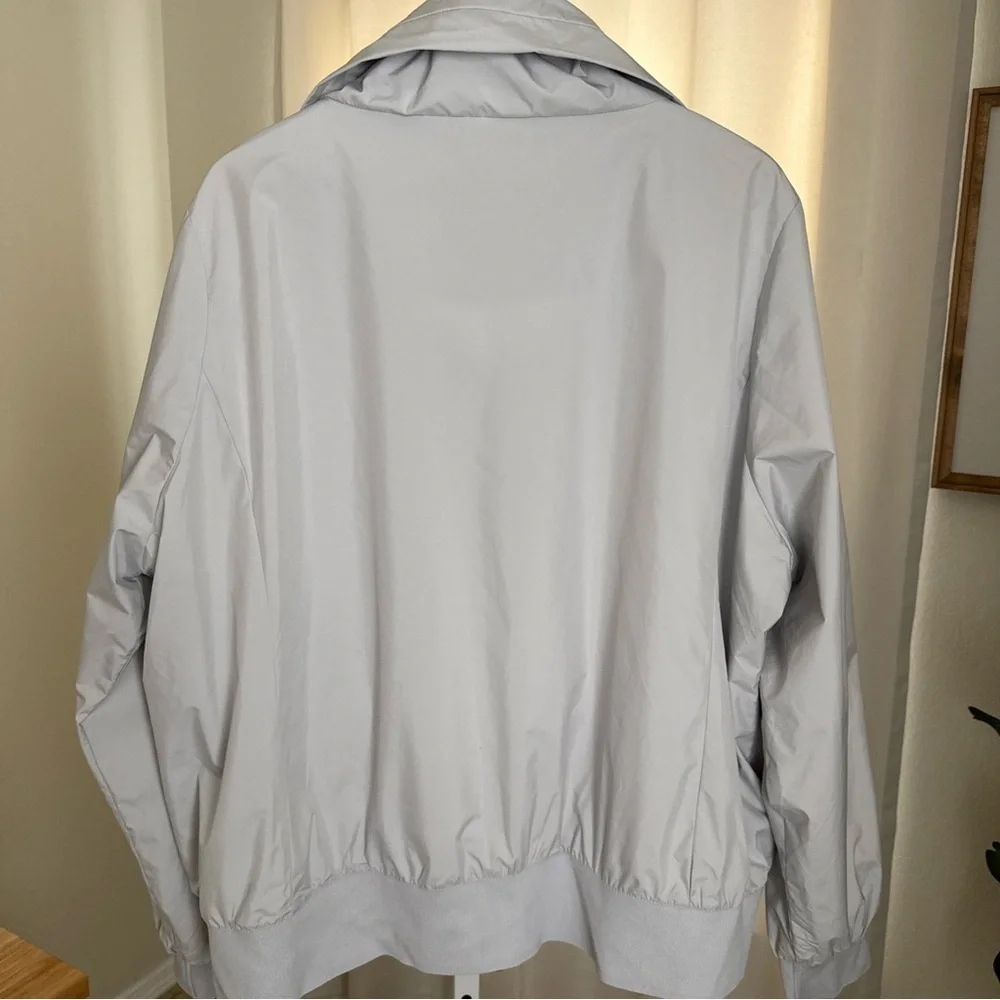 Save The Duck Women’s Grey Breathable Recycled Shell Rain Jacket Size 1X